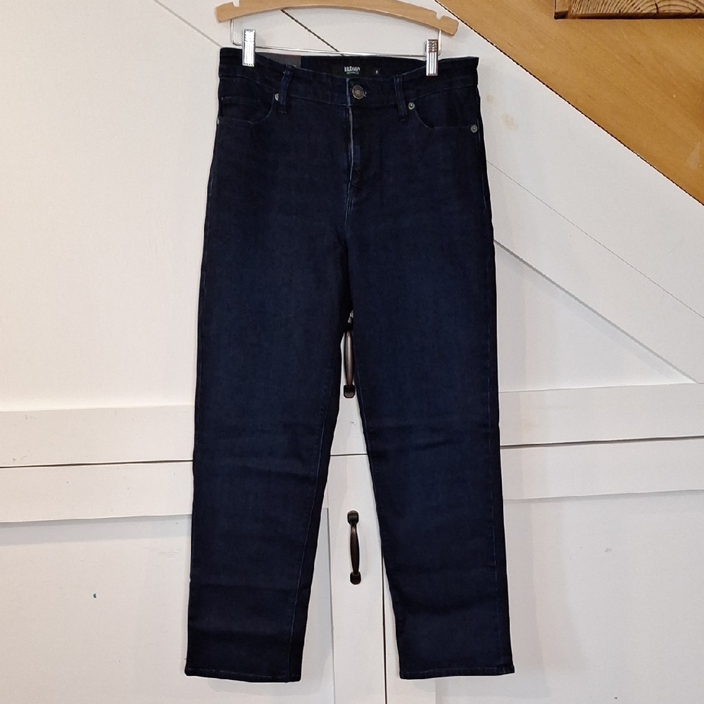 Hudson Jeans Womens Deep Indigo Straight Jeans